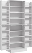 HOMCOM Armário Despensa de Cozinha com 4 Portas e Prateleiras Ajustáveis para Sala de Estar ou Sala de Jantar 60x35x166 cm Branco | Aosom Portugal