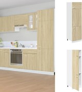 vidaXL Armário p/ frigorífico “Lyon” 60x57x207 cm cor carvalho