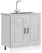 vidaXL Armário baixo lavatório Kalmar 80x46x81,5 cm cinzento betão