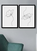 Pintura Decorativa em MDF com Moldura 2Psctcız-008 – Multicolor – 36 x