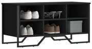 vidaXL Sapateira 90x38x45,5 cm derivados de madeira preto
