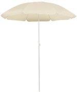 Guarda-sol de jardim com poste de aço 180 cm cor areia
