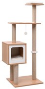 vidaXL Árvore para gatos c/ tapete arranhador sisal 123 cm