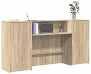 vidaXL Balcão recepção 200x50x103,5 cm deriv. madeira carvalho sonoma