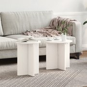 vidaXL Conjunto de Mesas de Café 2 pcs Branco 41,5 x 41,5 x 41 cm