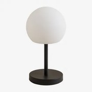 Lâmpada De Mesa Led Sem Fio Em Ferro Para Exterior Kiemery Preto - Sklum