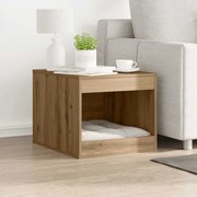 vidaXL Compartim. caixa areia gatos deriv. madeira carvalho artisiano