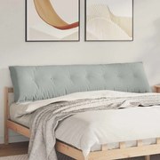 vidaXL Travesseiro para Costas Cinzento-claro 200 x 50 cm