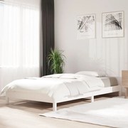 vidaXL Cama empilhável 75x190 cm madeira de pinho maciça branco