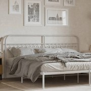 Cabeceira de cama 200 cm metal branco