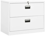 vidaXL Arquivador 90x46x72,5 cm aço branco