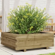 vidaXL Vaso/floreira de jardim 70x70x26,5 cm madeira pinho impregnada
