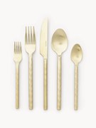 Conjunto de talheres polidos com aspeto martelado Miles, conjunto de 20