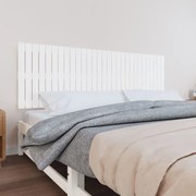vidaXL Cabeceira de parede 185x3x60 cm madeira de pinho maciça branco