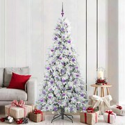 vidaXL Árvore de Natal Articulada Artificial Branco 210 cm PE e PVC