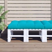 vidaXL Almofadão para sofá de paletes 120x80x12 cm tecido turquesa