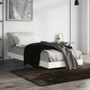 vidaXL Estrutura de cama 75x190 cm derivados de madeira branco