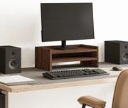 vidaXL Suporte monitor 42x24x16 cm derivados madeira carvalho castanho