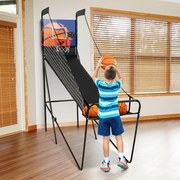Cesta de basquete para crianças com 5 níveis de altura para ambientes internos e externos