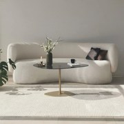 Mesa de Centro Soho – Cinzento Escuro e Dourado – 85x40x67 cm