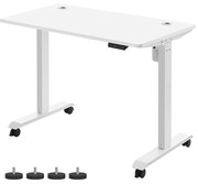 Escrivaninha com altura ajustável para escritório | SONGMICS | 120 x 60 x 119 cm | branco | LSD101W01.