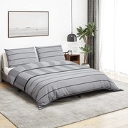 vidaXL Conjunto de capa de edredão 200x200 cm algodão cinza