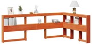 vidaXL Estante cabeceira forma de L 120 cm pinho maciço castanho-mel