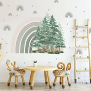 Autocolantes de parede - arco-íris na floresta