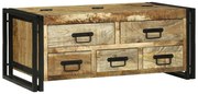 vidaXL Mesa de Café 90x50x38 cm em Madeira de Mangueira