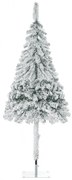 HOMCOM Árvore de Natal Artificial 180 cm com Aspecto Nevado 290 Ramos e Base de Aço Decoração de Interiores Ø72x180 cm Verde