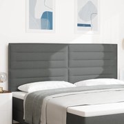 vidaXL Cabeceira Design Linhas Cinza Escuro 200 cm Tecido