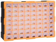 Caixa organizadora com 64 gavetas 52x16x37,5 cm