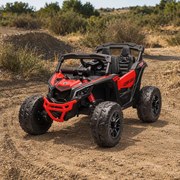 Buggy ELÉTRICO INFANTIL Can AM Maverick Mini UTV 24V 4x4 MP4 Vermelho