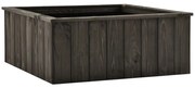 vidaXL Canteiro elevado 74x77x30 cm pinho maciço cinzento-escuro