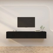 Móveis de TV de parede 3 pcs 80x34,5x40 cm preto