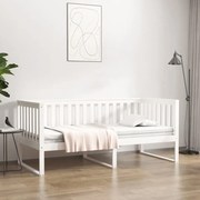 Sofá-cama 90 x 200 cm madeira de pinho maciça branco