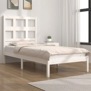 Estrutura de cama 90x200 cm pinho maciço branco