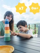 Copos empilháveis em silicone, da BADABULLE multicolor
