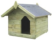 vidaXL Casota para cão com telhado de abrir pinho impregnado