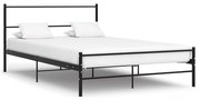 vidaXL Estrutura cama c/ cabeceira sem colchão 140x200 cm metal preto