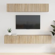 vidaXL Conjunto móveis de TV 5 pcs madeira processada carvalho sonoma