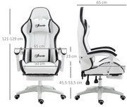 Cadeira Gaming Cadeira Gamer Racing de Couro PU com Altura Ajustável R