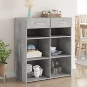 vidaXL Aparador 80x42,5x93 cm derivados de madeira cinzento cimento