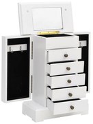 vidaXL Guarda-joias com espelho MDF 25x13,5x34 cm
