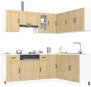 vidaXL 11 peças armário de cozinha conjunto Lucca sonoma carvalho