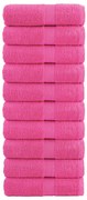 vidaXL Toalhas de bidé premium SOLUND 10 pcs 30x50 cm 600 gsm rosa