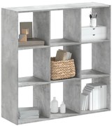 vidaXL Estante 102x32x102 cm derivados de madeira cinzento cimento