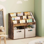 vidaXL Estante Infantil Carvalho Defumado 72,5 x 29,5 x 69 cm