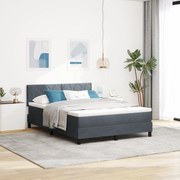 Cama Box com Colchão vidaXL Cinza Escuro 140x200 cm Veludo