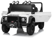 Jipe elétrico para crianças Land Rover Defender 110 SVX 12V, 4X4, luzes LED, bateria de lítio, licença ORIGINAL Branco